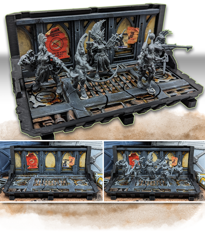 Magnetic Miniature Carrying Case and Display | 3 Sizes | Wall Mountable | Great for Any Tabletop Wargame or RPG | Assembled and Primed - Brush and Battle