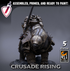Mounted Templars | Miniatures By Lord Of The Print | For Tabletop Gaming, D&D, Pathfinder, Painting | Assembled And Primed - Brush and Battle