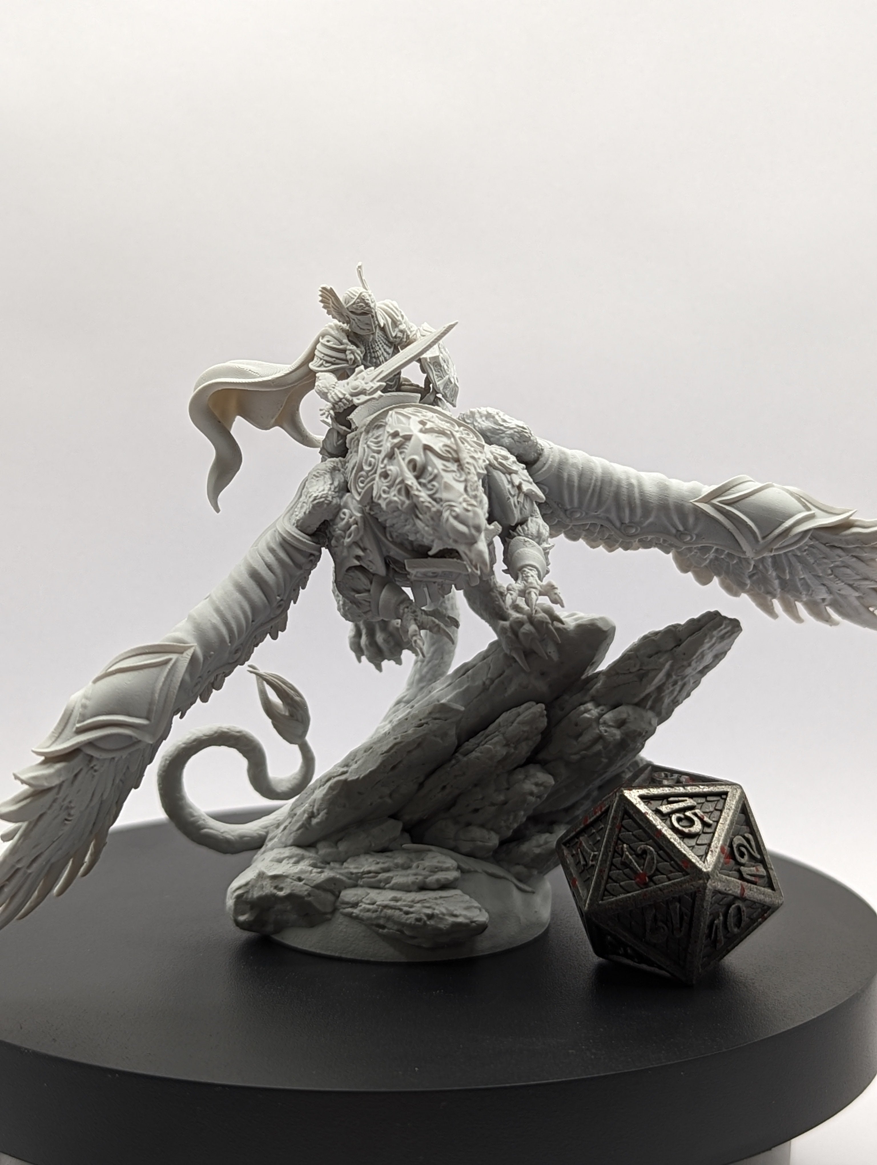 Astral Gryphon Riders | Miniatures By Archvillain Games | For Tabletop Gaming, D&D, Pathfinder, Painting | Assembled And Primed - Brush and Battle