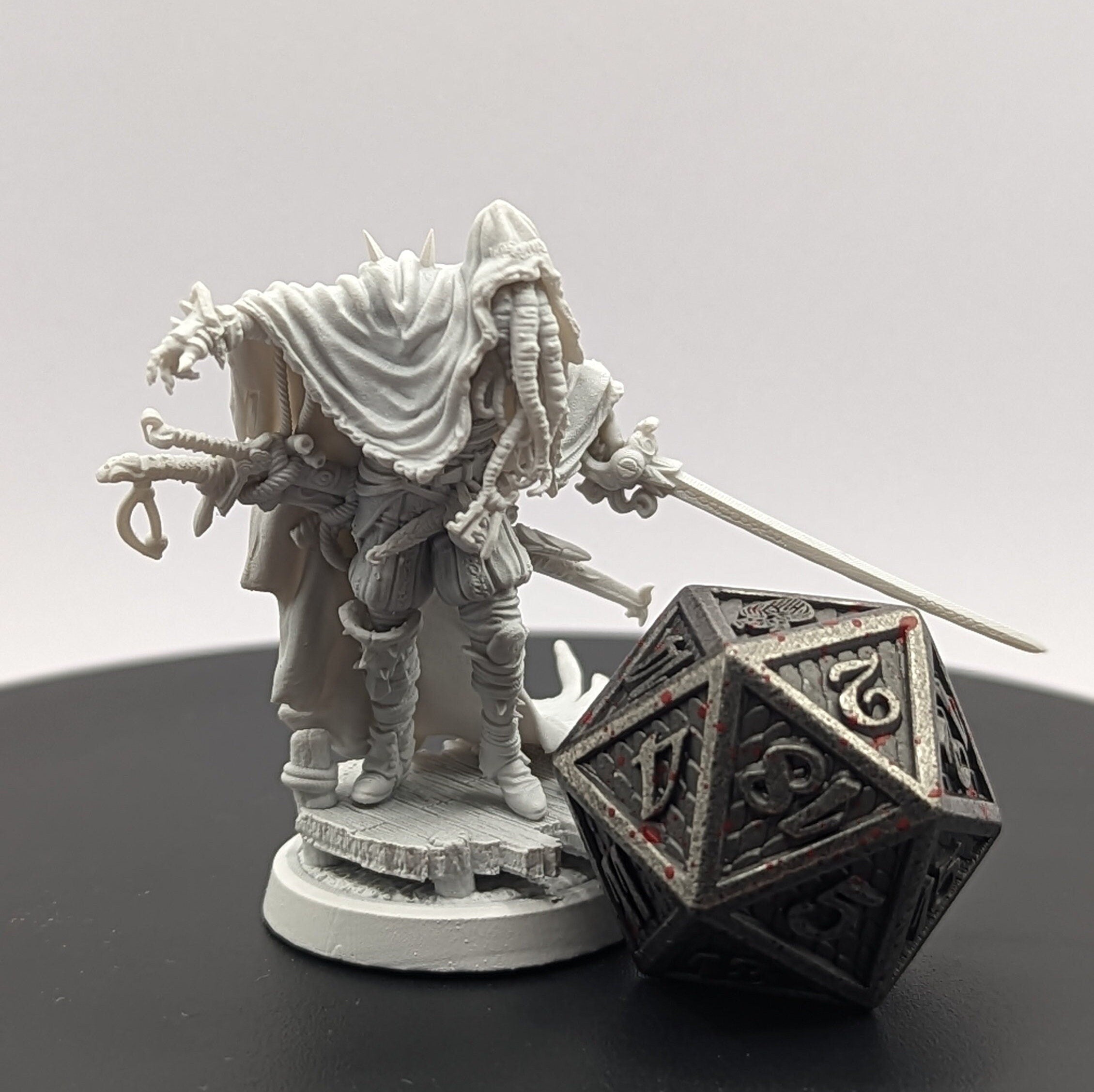 Estraneo Assasin | Miniature by Archvillain Games | Resin Mini for Tabletop Gaming, D&D, Pathfinder, and Painting | Assembled and Primed - Brush and Battle