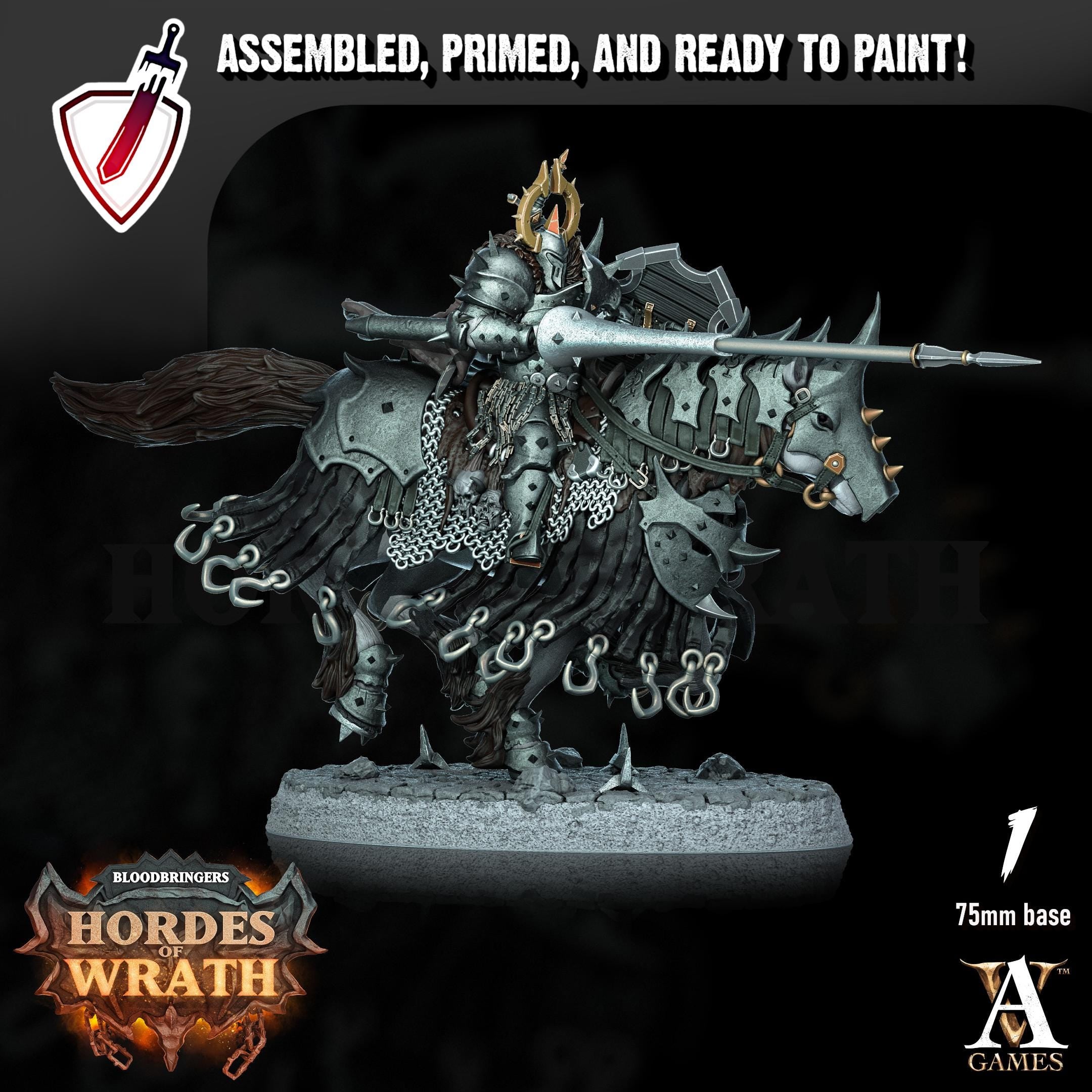 Heralds of Wrath | Miniatures by Archvillain Games | Resin mini for tabletop gaming, D&D, Pathfinder, painting | Assembled and Primed