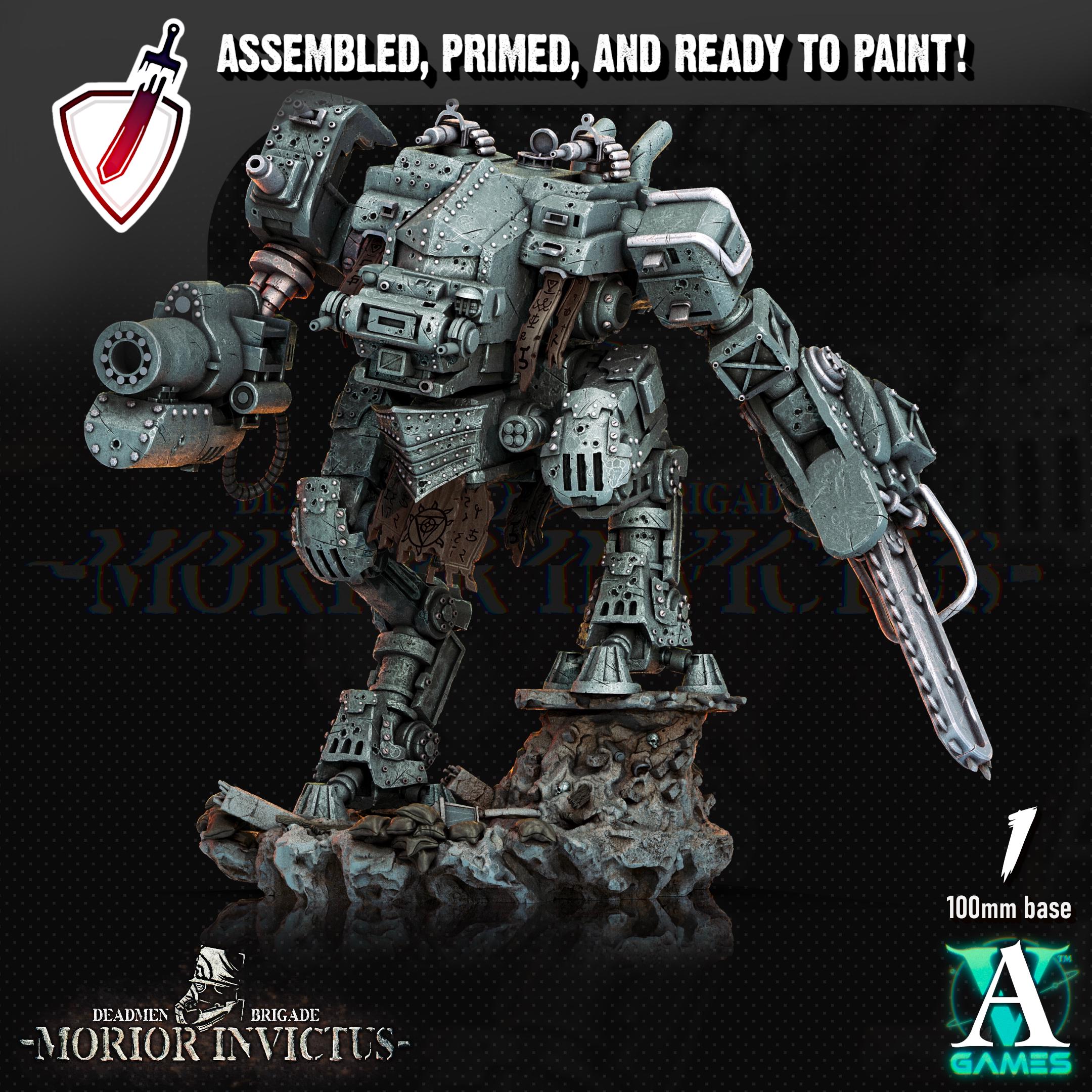 Morior MK-18 Paladin | (Massive) Miniatures by Archvillain Games | For Tabletop Gaming, D&D, Wargaming, and Painting | Assembled and Primed