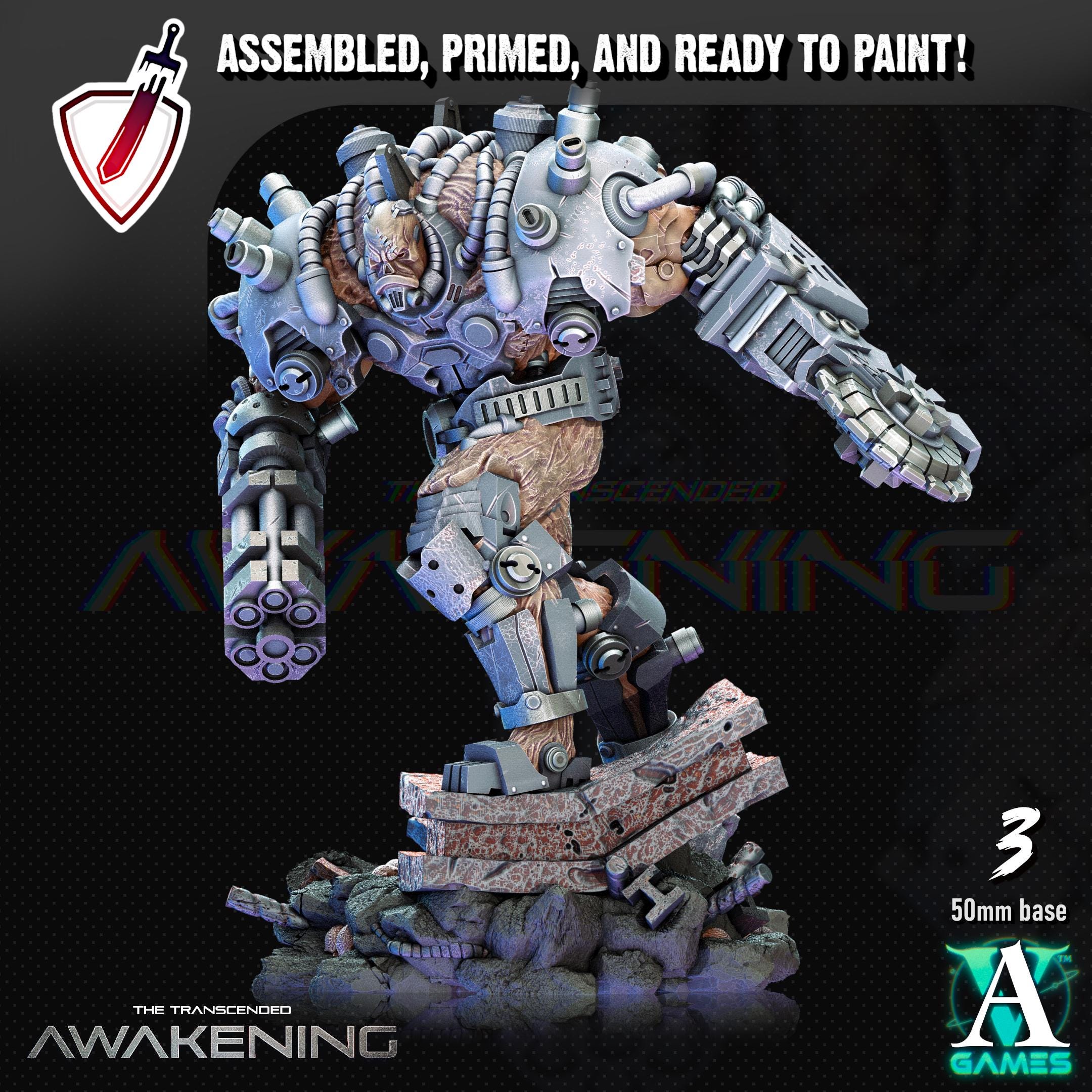 Transcended Fleshgrafts | Miniatures by Archvillain Games | Resin Mini for Tabletop Gaming, D&D, Wargaming, Painting | Assembled and Primed