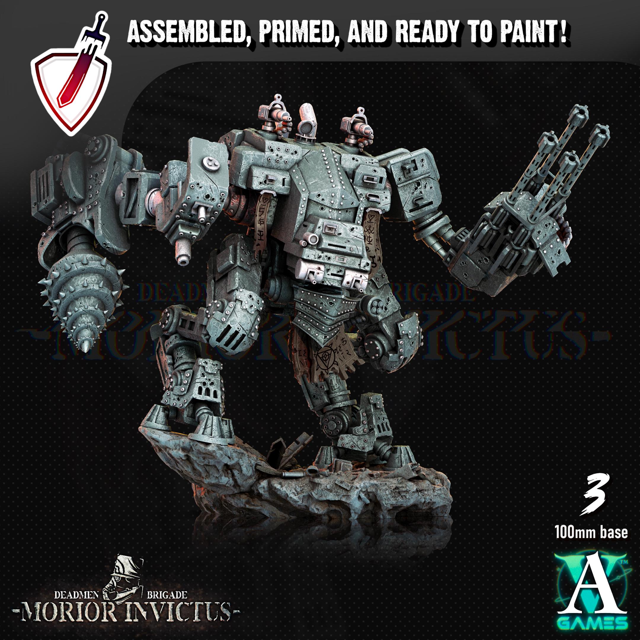 Morior MK-18 Paladin | (Massive) Miniatures by Archvillain Games | For Tabletop Gaming, D&D, Wargaming, and Painting | Assembled and Primed